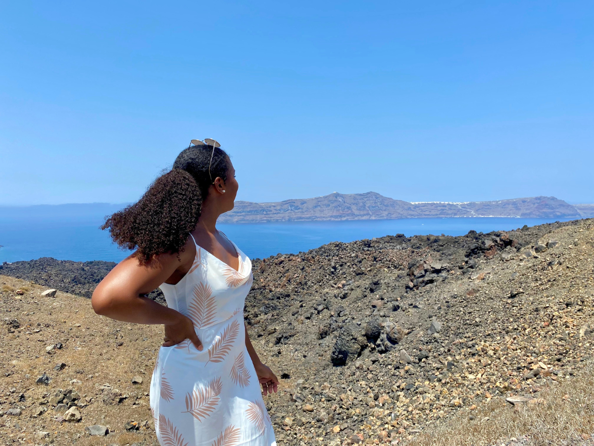 Kayla in Santorini, Greece