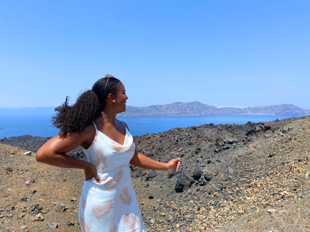 Kayla in Santorini, Greece