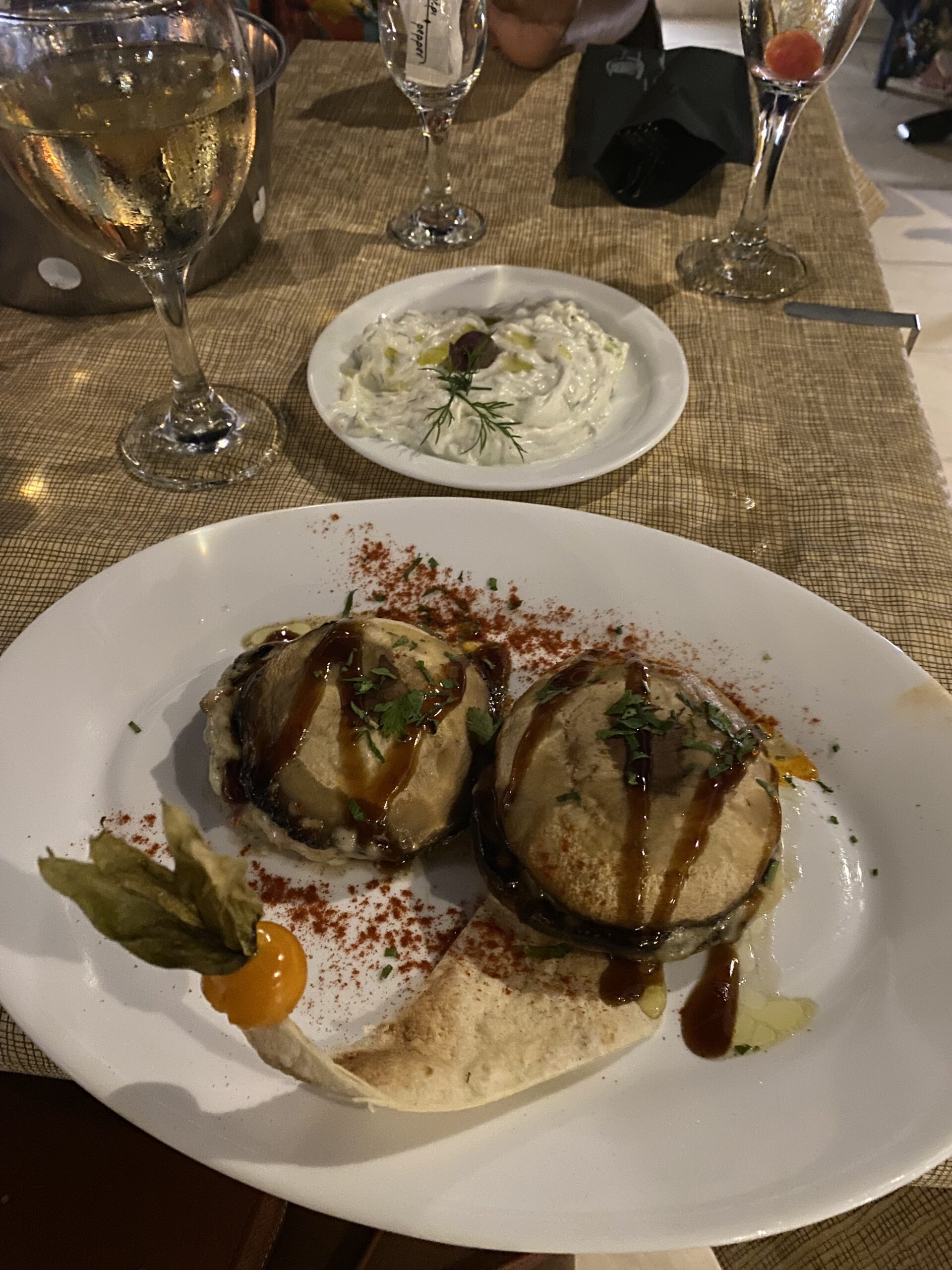 Mushroom Appetizer in Santorini on Amour Abroad