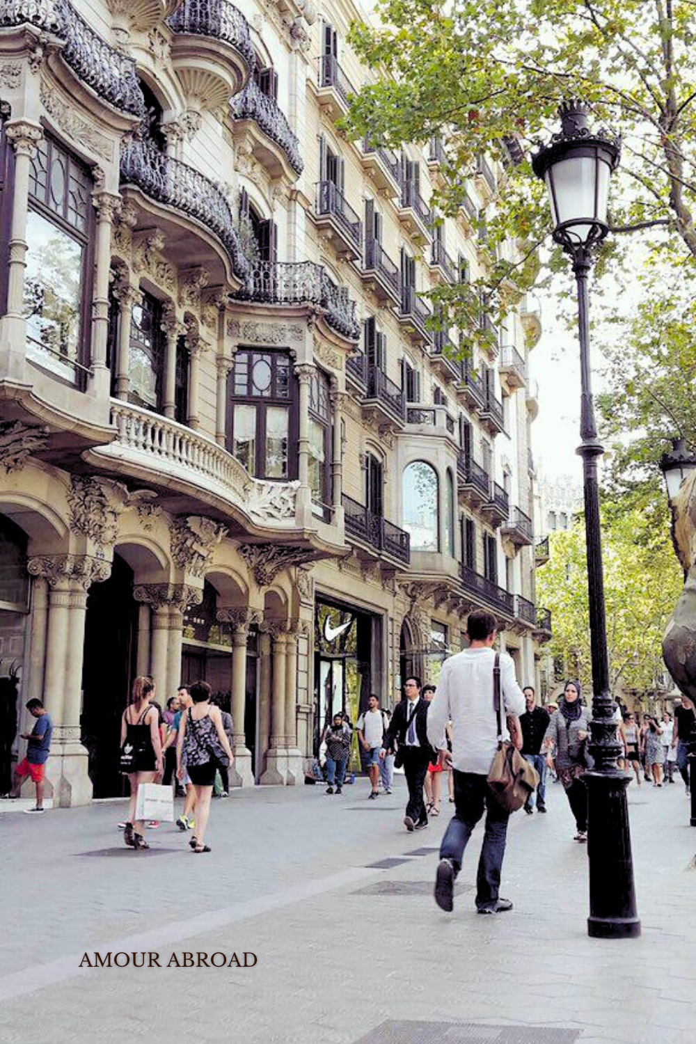 The Nike store on Passeig de Gracia, where I saw an iconic movie monologue come to life!